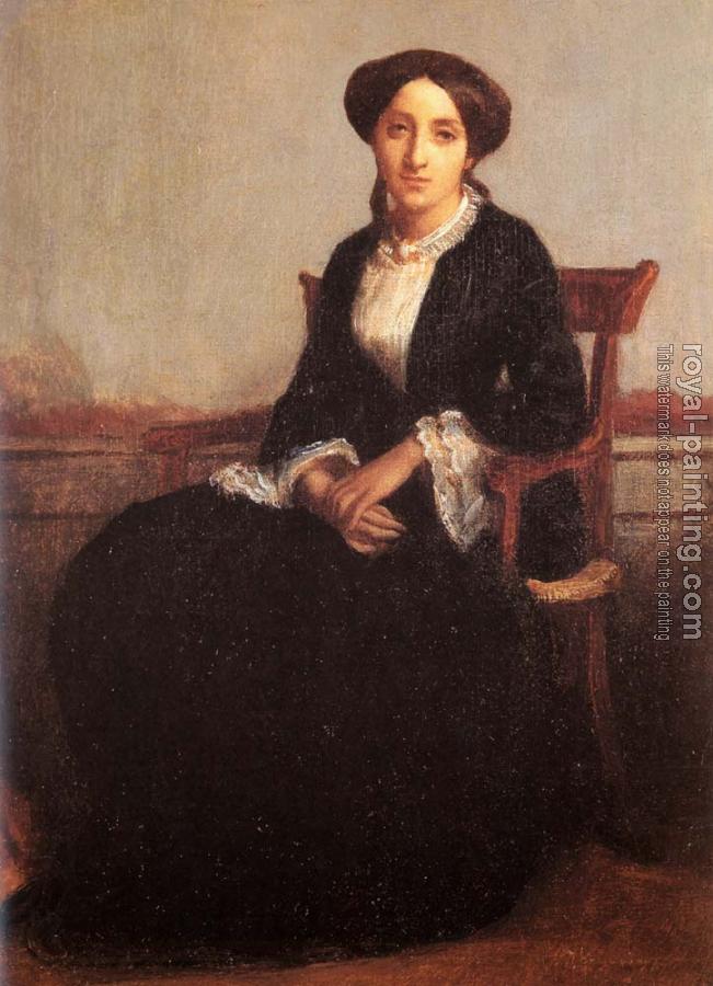 William-Adolphe Bouguereau : Portrait of Genevieve Celine, eldest daughter of Adolphe Bouguereau
